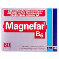 Магнефар В6 таблетки №60 (6 блистеров х 10 таблеток)