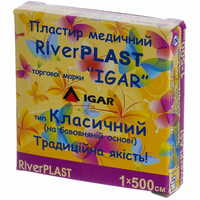 Пластырь медицинский IGAR RiverPlast Классический на тканевой основе 1 см х 500 см 1 шт.