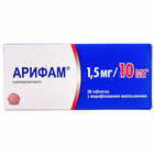 Арифам таблетки 1,5 мг / 10 мг №30 (2 блистера х 15 таблеток)