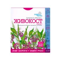 Живокоста корни Organic Herbs по 50 г (коробка с внутр. пакетом)