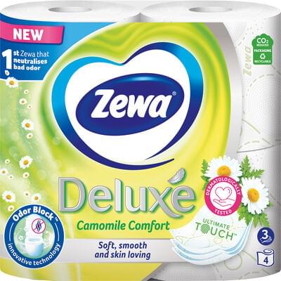 Туалетний папір Zewa Deluxe Ромашка 3-х слойний 4 рулони