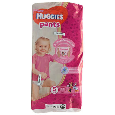 Подгузники-трусики Huggies Pants для девочек размер 5, 12-17 кг, 44 шт.