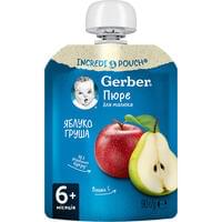 Пюре фруктове Gerber Яблуко та груша з 6-ти місяців 90 г