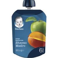 Пюре фруктовое Gerber Яблоко и манго с 6-ти месяцев 90 г