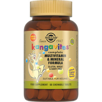 Solgar Кангавітес мультивітаміни та мінерали зі смаком тропічних фруктів таблетки жув. №60