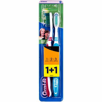 Зубная щетка Oral-B 3-Effect Natural Fresh средней жесткости 2 шт.