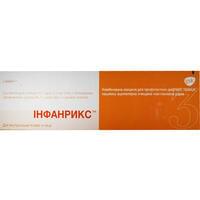 Інфанрикс суспензія д/ін. 1 доза по 0,5 мл (шприц + голка)