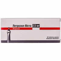Летрозол-Виста таблетки по 2,5 мг №30 (3 блистера х 10 таблеток)