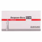 Летрозол-Виста таблетки по 2,5 мг №100 (10 блистеров х 10 таблеток)