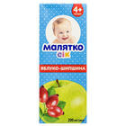 Сік фруктовий дитячий Малятко Яблучний з шипшиною 200 мл