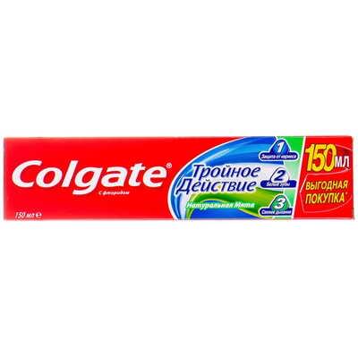 Зубная паста Colgate Тройное действие натуральная мята 150 мл