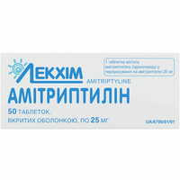 Амітриптилін Технолог таблетки по 25 мг №50 (5 блістерів х 10 таблеток)
