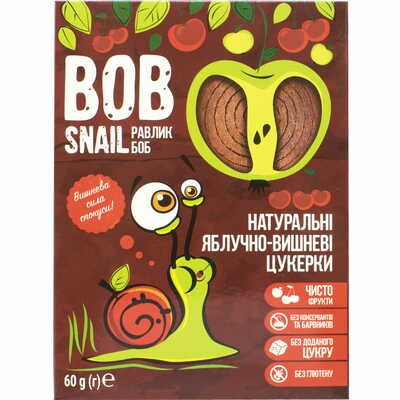 Конфеты Bob Snail Улитка Боб натуральные яблочно-вишневые 60 г