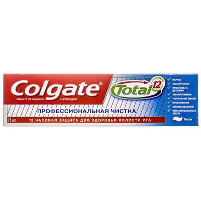 Зубна паста Colgate Total 12 Професіональна чистка 75 мл