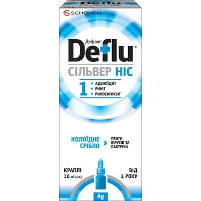 Дефлю Сильвер Нос капли назал. по 10 мл (флакон)