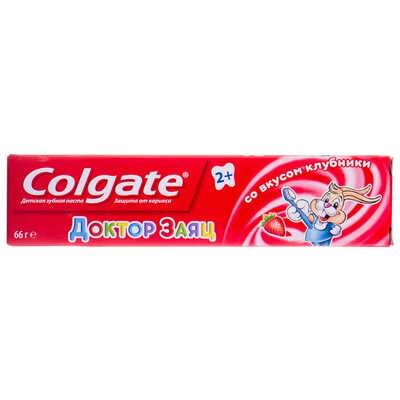 Зубная паста детская Colgate Доктор заяц со вкусом клубники с 2 лет 50 мл