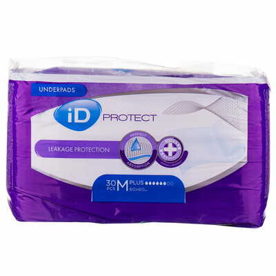 Пеленки гигиенические впитывающие ID Protect plus 60 см x 60 см 30 шт.