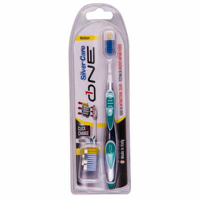 Зубная щетка Silver Care One со сменной головкой средней жесткости