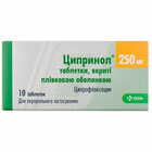 Ципринол таблетки по 250 мг №10 (блистер)