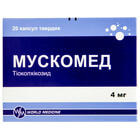 Купить Мускомед капсулы по 4 мг №20 (2 блистера х 10 капсул) Мускомед капсулы по 4 мг №20 (2 блистера х 10 капсул)