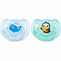 Купити Пустушка силіконова Avent SCF 169/37 Classic Кит та пінгвін ортодонтична для хлопчиків з 6 до 18 місяців 2 шт. Пустушка силіконова Avent SCF 169/37 Classic Кит та пінгвін ортодонтична для хлопчиків з 6 до 18 місяців 2 шт.