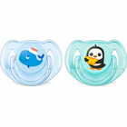 Пустушка силіконова Avent SCF 169/37 Classic Кит та пінгвін ортодонтична для хлопчиків з 6 до 18 місяців 2 шт.