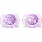 Пустышка силиконовая Avent SCF 227/22 Ultra soft ортодонтическая для девочек с 6 до 18 месяцев 2 шт.