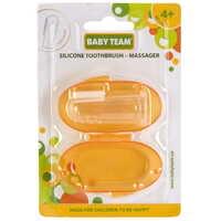 Зубна щітка-масажер дитяча Baby Team 7200 силіконова з контейнером з 4 місяців