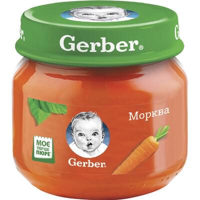 Пюре овочеве Gerber Морква з 6-ти місяців 80 г