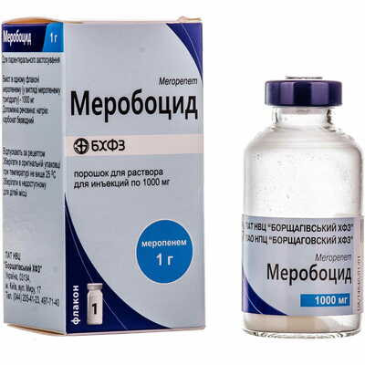 Меробоцид порошок д/ін. по 1000 мг (флакон)
