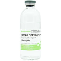 Натрия гидрокарбонат раствор д/инф. 40 мг/мл по 200 мл (бутылка)