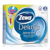 Туалетная бумага Zewa Deluxe белая трехслойная без аромата 4 рулона