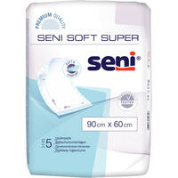 Пелюшки гігієнічні поглинаючі Seni Soft Super 90 см х 60 см 5 шт.
