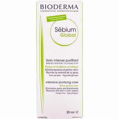 Крем для обличчя Bioderma Sebium Global для проблемної шкіри схильної до акне 30 мл