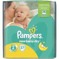 Підгузки Pampers New Baby-Dry розмір 2, 3-6 кг, 27 шт.