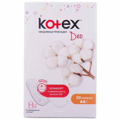 Прокладки щоденні Kotex Deo Normal 20 шт.