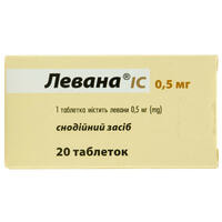 Левана IC таблетки по 0,5 мг №20 (2 блистера х 10 таблеток)