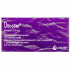 Овестин суппозитории вагинал. по 0,5 мг №15 (3 блистера х 5 суппозиториев)