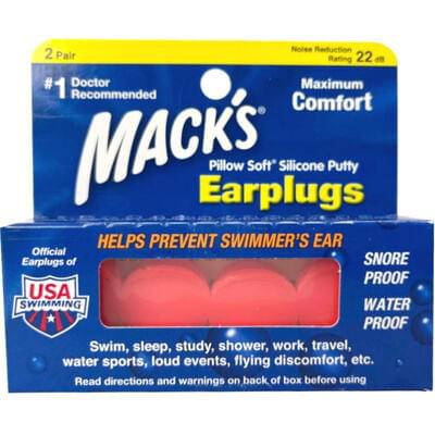 Беруши Mack's Pillow Soft силиконовые оранжевые 2 пары