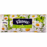 Хустинки паперові Kleenex Aroma з ароматом ромашки 10 упаковок по 10 шт.