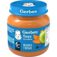 Пюре фруктове Gerber Яблуко і гарбуз з 6-ти місяців 130 г