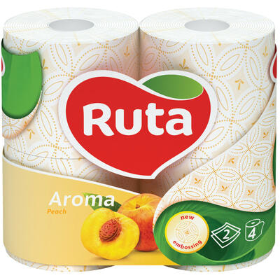 Папір туалетний Ruta Aroma ароматизований 2-шаровий жовтий 4 шт.