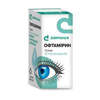 Офтамірин краплі очні/вушн./назал. 0,1 мг/мл по 5 мл (флакон)