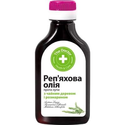 Олія для волосся Домашній Доктор Реп'яхова з чайним деревом та розмарином 100 мл