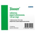 Зиннат таблетки по 125 мг №10 (блистер)