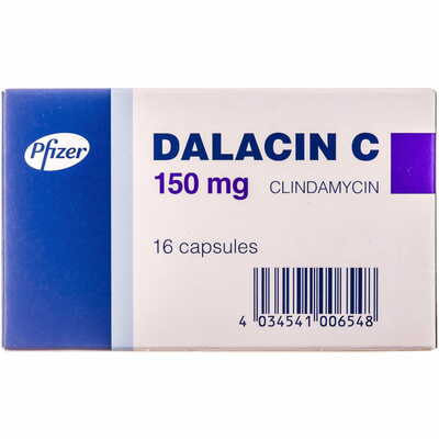 Далацин Ц капсули по 150 мг №16 (2 блістери х 8 капсул)