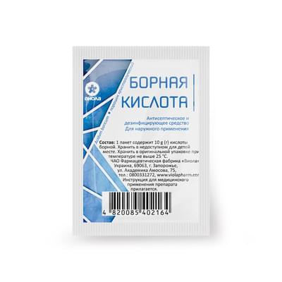 Борная кислота Виола порошок по 10 г (пакет)