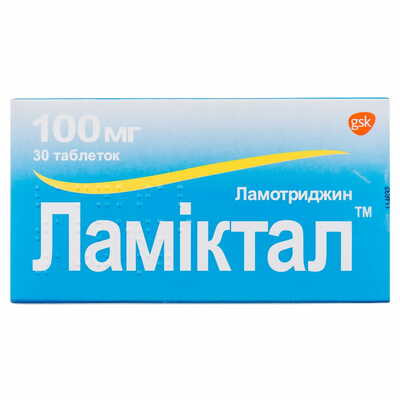 Ламіктал таблетки по 100 мг №30 (3 блістери х 10 таблеток)