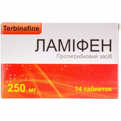 Ламифен таблетки по 250 мг №14 (2 блистера х 7 таблеток)