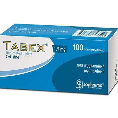 Табекс таблетки по 1,5 мг №100 (5 блістерів х 20 таблеток)